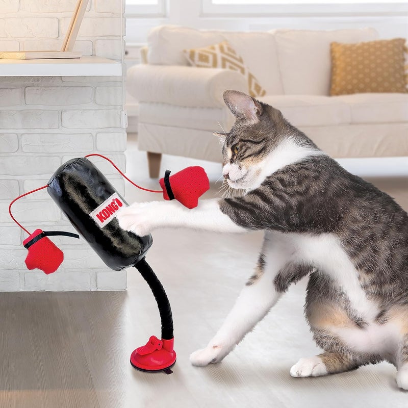 Kong Connects Punching Bag with Boxing Gloves Filled with Catnip - Image 2
